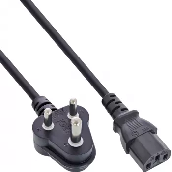 InLine B-16652R Cavo di alimentazione, Sudafrica tipo D 5A a C13, 1,8 m, confezione multipla da 35 pezzi