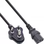 InLine B-16652R Cavo di alimentazione, Sudafrica tipo D 5A a C13, 1,8 m, confezione multipla da 35 pezzi