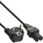 InLine B-16810D Cavo di alimentazione, da CEE 7/7 angolato a C15, 2 m, nero, confezione bulk da 25
