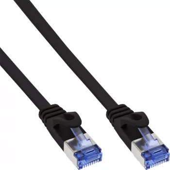 Cavo patch piatto U/FTP Cat.6A InLine 71800S 10 m nero
