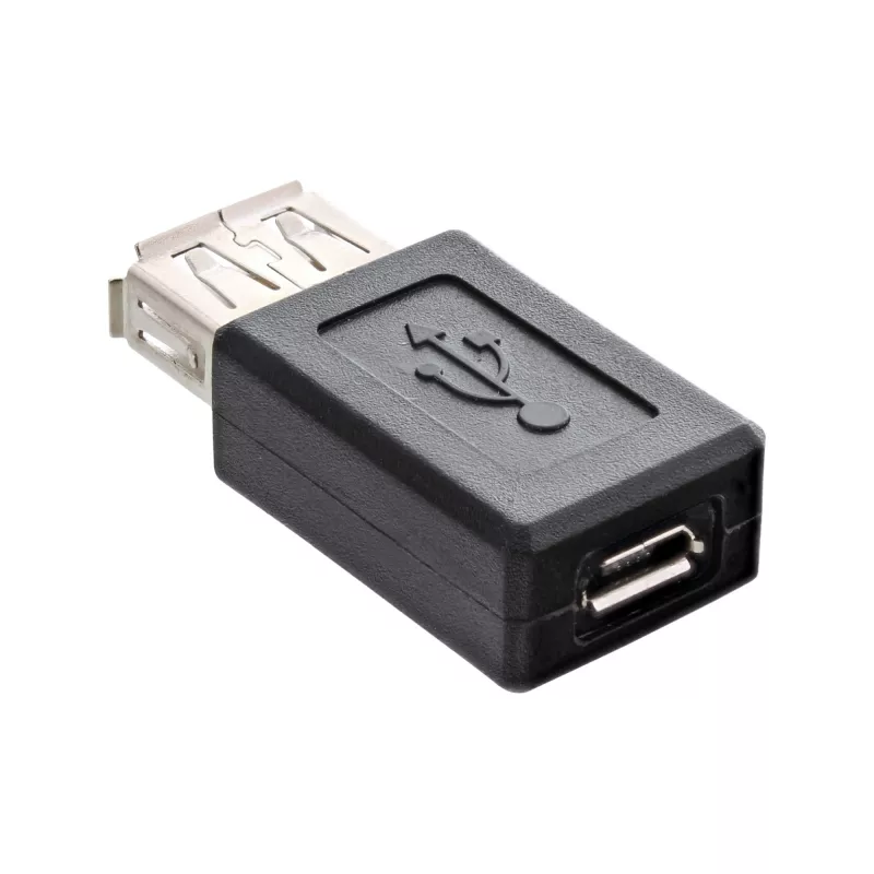 Adattatore Micro-USB InLine 31613 connettore femmina USB A a connettore femmina Micro-USB B