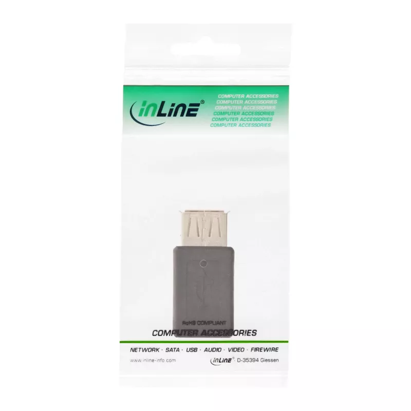Adattatore Micro-USB InLine 31613 connettore femmina USB A a connettore femmina Micro-USB B