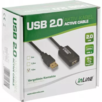 InLine Cavo ripetitore di segnale attivo USB 2.0 Type-A connettore maschio / A connettore femmina, 5 m