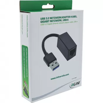 Cavo adattatore di rete InLine USB 3.2 Gigabit Ethernet, USB-A