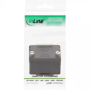 Adattatore DVI-I InLine 90° angolare digitale + analogico 24+5 connettore maschio/femmina nero