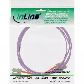 Cavo duplex in fibra ottica SC/SC InLine 83510P 10m OM4 50/125µm