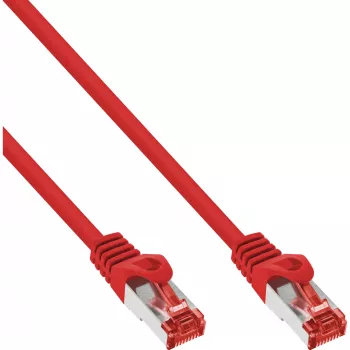 Cavo patch InLine S/FTP PiMF Cat.6 250MHz PVC rame rosso 0,25m