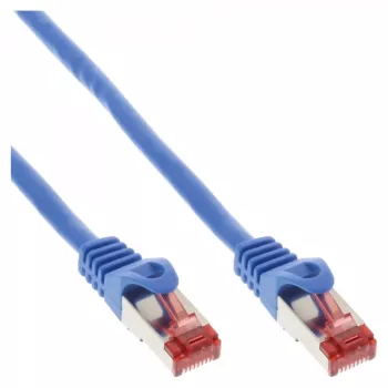 Cavo patch InLine S/FTP PiMF Cat.6 250MHz PVC rame blu 0,25m