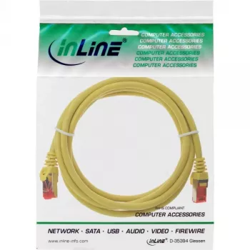 Cavo patch InLine S/FTP PiMF Cat.6 250MHz PVC rame giallo 0,3m