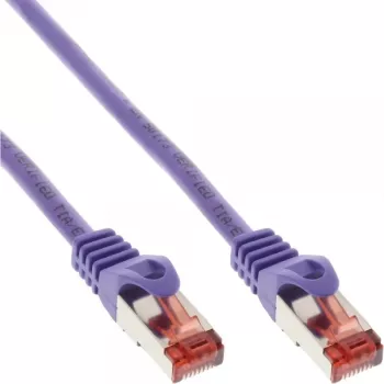 Cavo patch InLine S/FTP PiMF Cat.6 250MHz PVC rame viola 0,3m