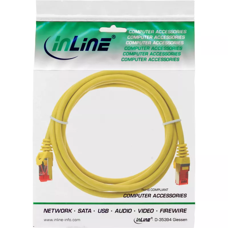 Cavo patch InLine S/FTP PiMF Cat.6 250MHz PVC rame giallo 3m