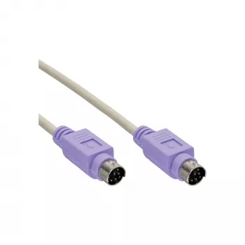 Cavo PS/2 InLine connettore/connettore grigio con connettore viola 2m