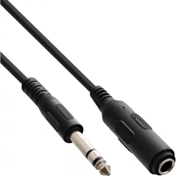 Prolunga jack 6,3 mm stereo connettore maschio/femmina 5 m InLine 99935A