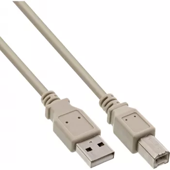 Cavo USB 2.0 Type-A connettore maschio / connettore maschio B beige 0,5m InLine 34505H