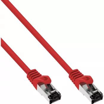 Cavo patch InLine, S/FTP (PiMf), Cat.8.1, 2000MHz, senza alogeni, rosso, 0,5m