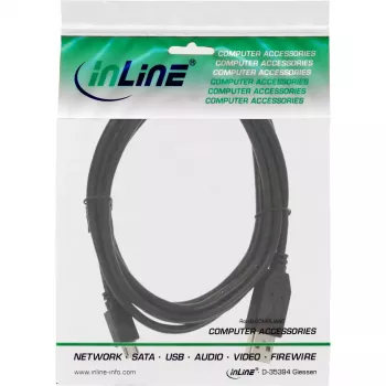 Cavo Micro-USB 2.0 InLine connettore maschio USB Type-A / connettore maschio Micro-B, nero, 3 m