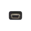 Cavo mini USB 2.0 InLine, connettore maschio Type-A / connettore maschio Mini-B (5 poli), nero/oro, 2 m