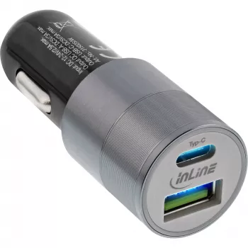Caricabatterie USB da auto InLine alimentatore Quick Charge 3.0, nero