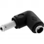 Adattatore DC InLine 5,5×2,5 mm connettore maschio angolare maschio–femmina, ingresso 5 V, interno, nero