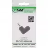 Adattatore DC InLine 5,5x2,1 mm connettore maschio/femmina DC angolare universale nero