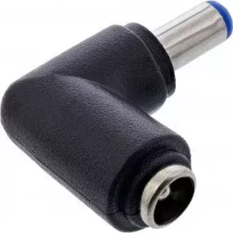 Adattatore DC InLine 5,5x2,1 mm connettore maschio/femmina DC angolare universale nero