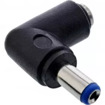 Adattatore DC InLine 5,5x2,1 mm connettore maschio/femmina DC angolare universale nero