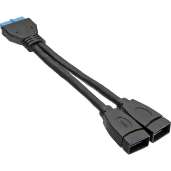 Cavo adattatore InLine USB 3.0 interno 2x USB Type-A femmina / header scheda madre