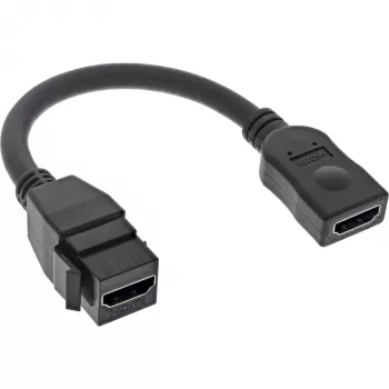 Cavo adattatore InLine HDMI Keystone 4K/60Hz, HDMI A femmina/femmina, nero, 0,2 m