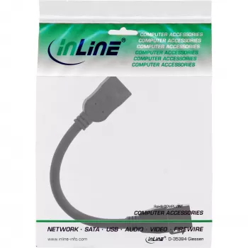 Cavo adattatore InLine HDMI Keystone 4K/60Hz, HDMI A femmina/femmina, nero, 0,2 m