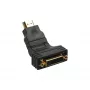 Adattatore InLine HDMI a DVI HDMI maschio / 24+1 femmina 180° angolato placcato oro