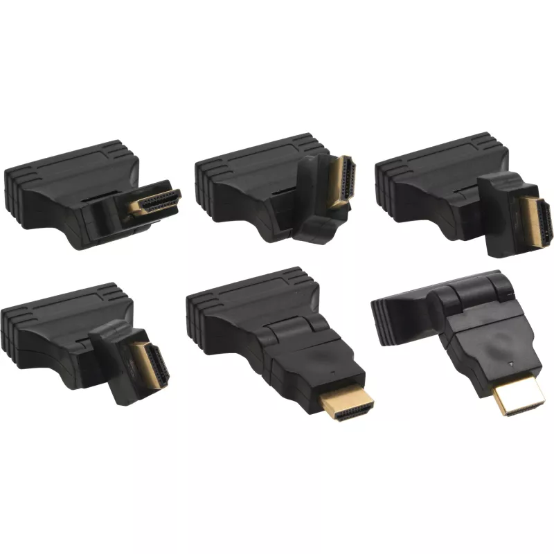 Adattatore InLine HDMI a DVI HDMI maschio / 24+1 femmina 180° angolato placcato oro