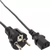 Cavo di alimentazione InLine, CEE 7/7 dritto / IEC C13 3 poli maschio, nero, 1,8 m