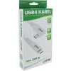 Cavo InLine USB4, USB-C, angolato su un lato, PD 240W, 8K60Hz, TPE, bianco, 2 m