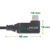Cavo InLine USB4, USB-C, angolato su un lato, PD 240W, 8K60Hz, TPE, nero, 2 m