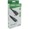 Cavo USB4 InLine, USB-C, angolato su un lato, PD 240W, 8K60Hz, TPE, nero, 1 m
