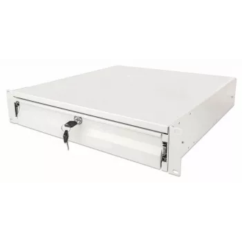 Unità a cassetto Intellinet 19 pollici cassetto portaoggetti 2U con serratura profondità 466 mm grigio