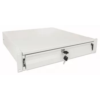 Unità a cassetto Intellinet 19 pollici cassetto portaoggetti 2U con serratura profondità 466 mm grigio