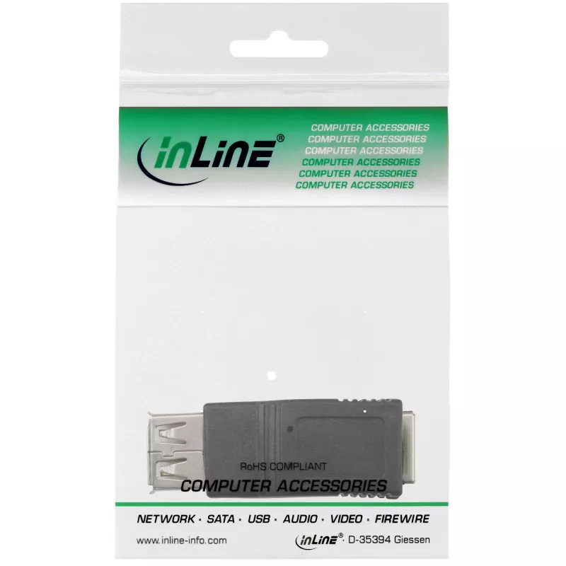 Adattatore USB 2.0 InLine 33300 tipo A femmina / tipo A femmina
