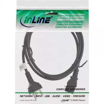 Cavo di alimentazione Danimarca InLine tipo K connettore maschio / IEC C13 connettore maschio 3 poli, 1,8 m