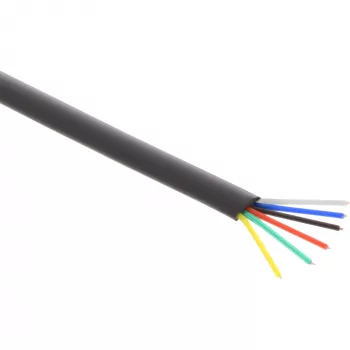 Cavo modulare InLine flat 6 conduttori nero 100 m anello
