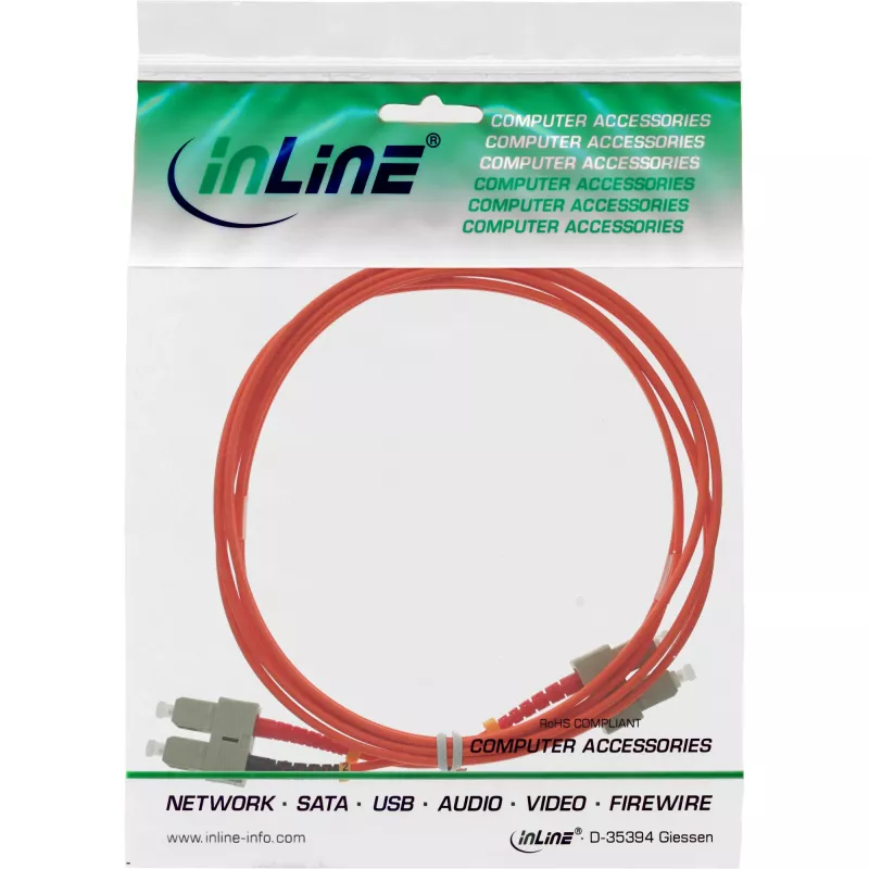 Cavo in fibra ottica duplex InLine SC/SC 50/125µm OM2 15 m