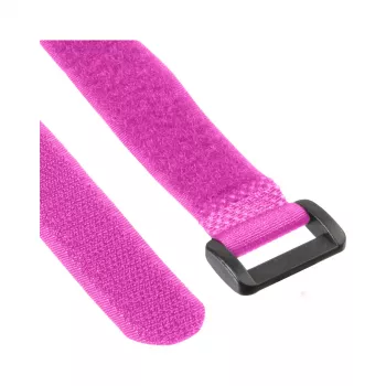 Fascette per cavi InLine con chiusura a velcro 20 x 200 mm, 10 pezzi, rosa