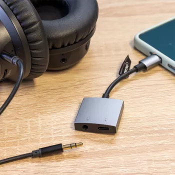 Cavo adattatore audio InLine USB-C, USB-C su jack 3,5 mm + PD 30 W
