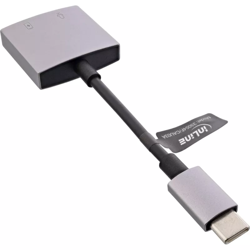 Cavo adattatore audio InLine USB-C, USB-C su jack 3,5 mm + PD 30 W