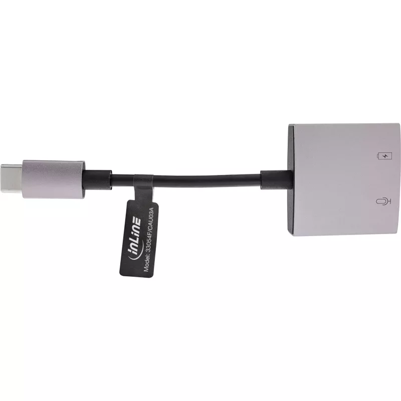 Cavo adattatore audio InLine USB-C, USB-C su jack 3,5 mm + PD 30 W
