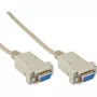 Cavo null modem InLine 9 poli femmina/femmina bloccato 2 m beige