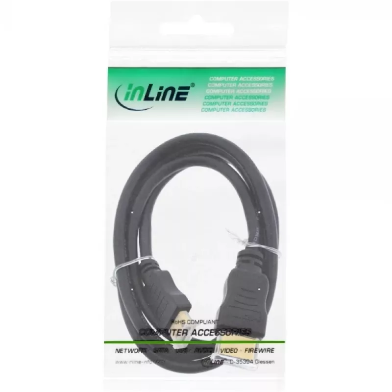 Cavo HDMI mini InLine, High Speed HDMI, AM/CM, placcato oro, 1,5 m
