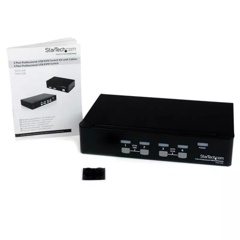 StarTech.com switch KVM VGA USB professionale a 4 porte con hub