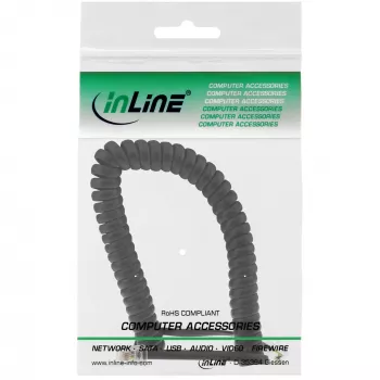 Cavo telefonico a spirale InLine RJ10 4P4C 18893 2 m nero