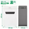 Distruggidocumenti LEITZ IQ Protect Premium 6M P5 – taglio micro, 18 L, controllo touch, 351×204×355 mm